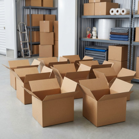 Set di 10 Scatole in Cartone per Traslochi 40x29x22 cm | Versatili per Imballaggio e Stoccaggio