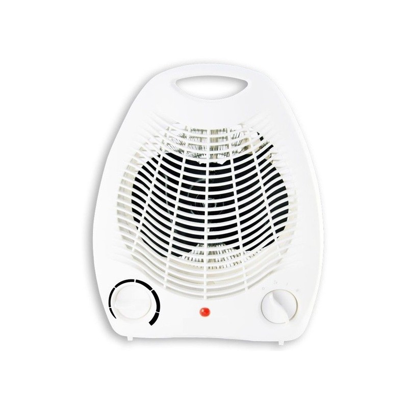 Chauffage électrique avec deux niveaux de chaleur et mode de ventilation à air froid, 1000W-2000W, blanc