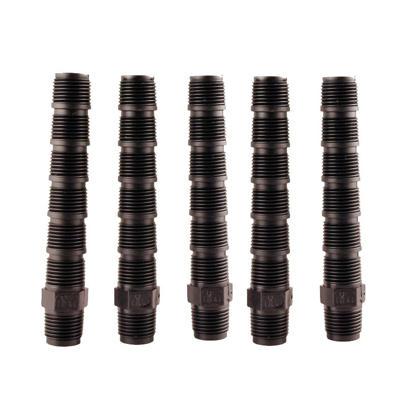 Bobina de Riego Recortable 1/2'' x 1/2'' 15 cm | Pack 5 Alargador para Colocación de Aspersores de Riego