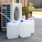 Pack of 2 4-litre condenser drums for air conditioning. 5-litre food-grade plastic bottle, storage and transport