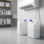 Pack of 2 5-litre condenser drums for air conditioning. 5-litre food-grade plastic bottle, storage and transport