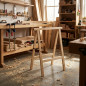 Folding Wooden Sawhorse for Woodworking and DIY 100x73.5 cm | Sawhorse for Mounting Boards and Cutting Wood
