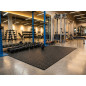 Gummibodenbelag Gym 1,2 x 10 Meter, Dicke 4 mm, Farbe Schwarz