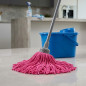 Mocio in microfibra MAX Pro con filo rosa, filo universale, non graffia il pavimento, grande capacità di assorbimento