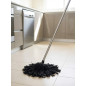 Mop de microfibra MAX Pro com fio preto + cabo diamante de 140 cm, fio universal, não risca o chão, pisos lisos e não ásperos