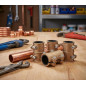4 x 22mm brass pore stopper clamp for copper pipes. Recommended for 22mm pipes