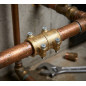 18mm brass pore stopper clamp for copper pipes. Recommended for 18mm pipes.