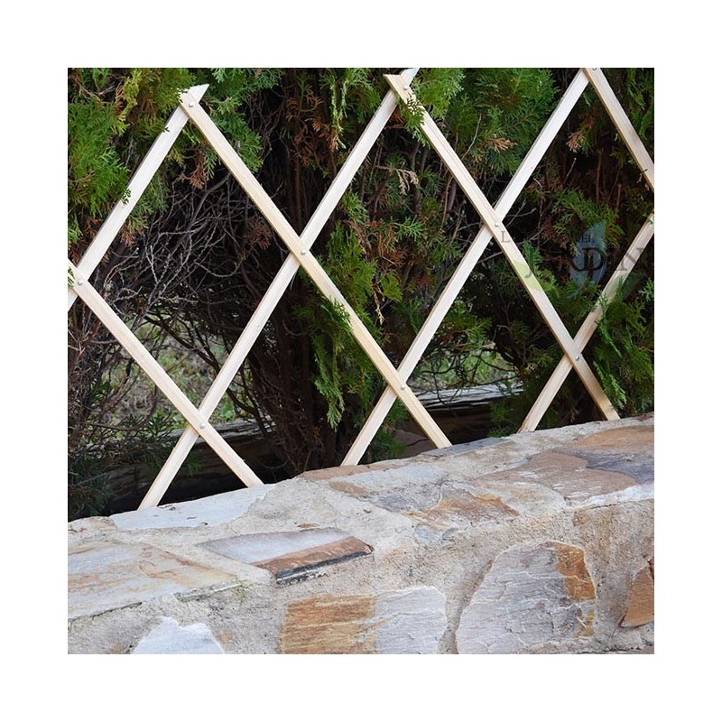 Bois Treillis de Jardin Naturel Structure de Jardin 60 x 180 cm Grillage Enclos Clôture en Treillis extensible pour jardins