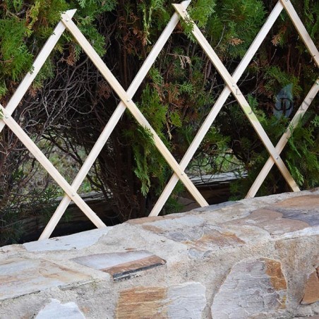 Treliça de madeira extensível 60 x 180 cm, útil para jardins, cercas, decoração, suporte de plantas