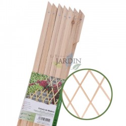 Bois Treillis de Jardin Naturel Structure de Jardin 60 x 180 cm Grillage Enclos Clôture en Treillis extensible pour jardins