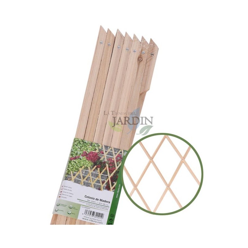 Bois Treillis de Jardin Naturel Structure de Jardin 60 x 180 cm Grillage Enclos Clôture en Treillis extensible pour jardins