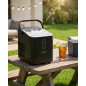 Portable Self-Cleaning Ice Maker Machine with Handle, 8 Bullet Ice Cubes/6-8 Minutes, 12Kg/24h