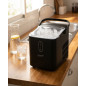 Portable Self-Cleaning Ice Maker Machine with Handle, 8 Bullet Ice Cubes/6-8 Minutes, 12Kg/24h