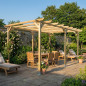 Pergola en bois pour jardin et véranda 360x360x360 cm | Structure décorative extérieure pour l'ombre et la détente