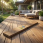 Deck de madeira tratada 2,8x12,5x300 cm | Pisos e revestimentos para construção e exteriores