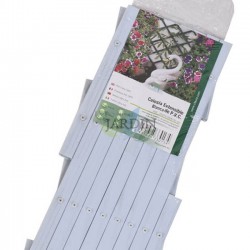 Grigliato in PVC bianco per giardino 50 x 150 cm