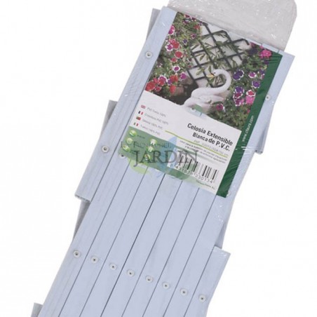 Treliça de PVC branca 50 x 150 cm para jardim