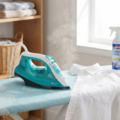 Plancha de vapor Thulos, suela con revestimiento cerámico, 2200W. [Verde]