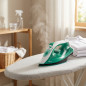 Thulos steam iron, ceramic-coated soleplate, 2200W. [Green]