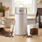 Moulin à café blanc 60 g | Moulin à café pour moudre des grains frais en quelques secondes | Moulin à café électrique 160 W