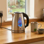 Bouilloire électrique en acier inoxydable 1 litre | Petite bouilloire électrique | Théière électrique portable pour infusions ou