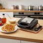 Gaufrier électrique Thulos 750 W | Gaufrier 2 cavités | Prépare 2 gaufres belges