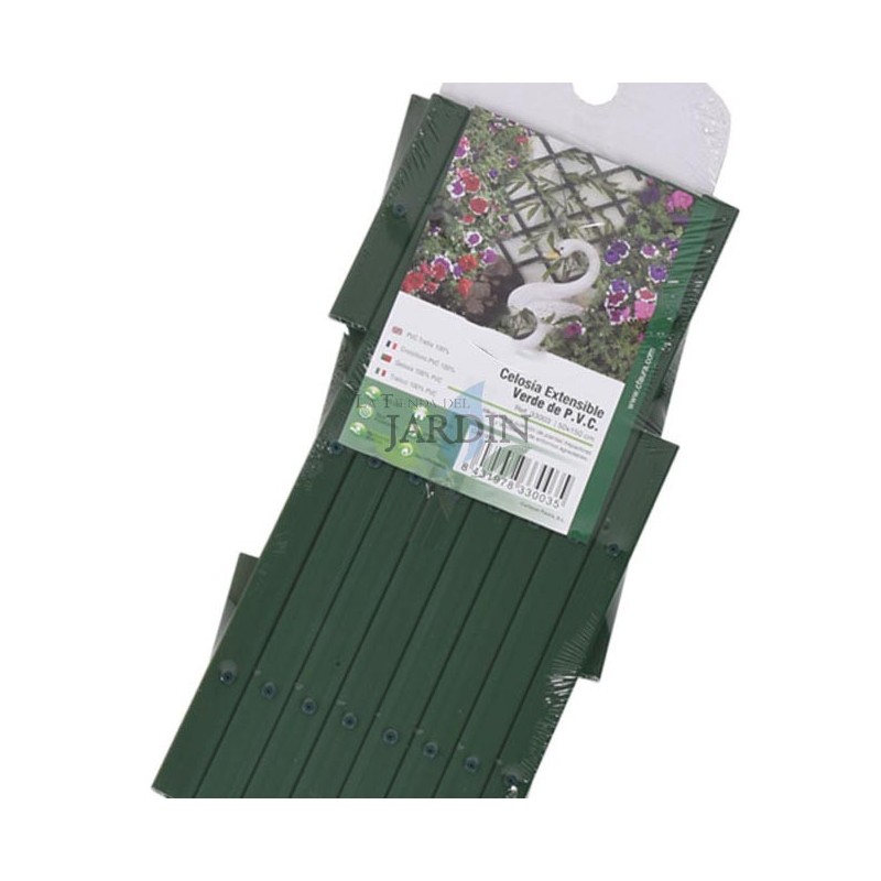 Clôture en Treillis PVC vert 50 x 150 cm pour jardin. Haie artificielle extensible pour jardins, clôtures, décoration