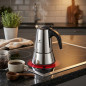 Cafetière en acier inoxydable | Cafetière italienne 6 tasses compatible induction | Machine à expresso | Convient à toutes les p