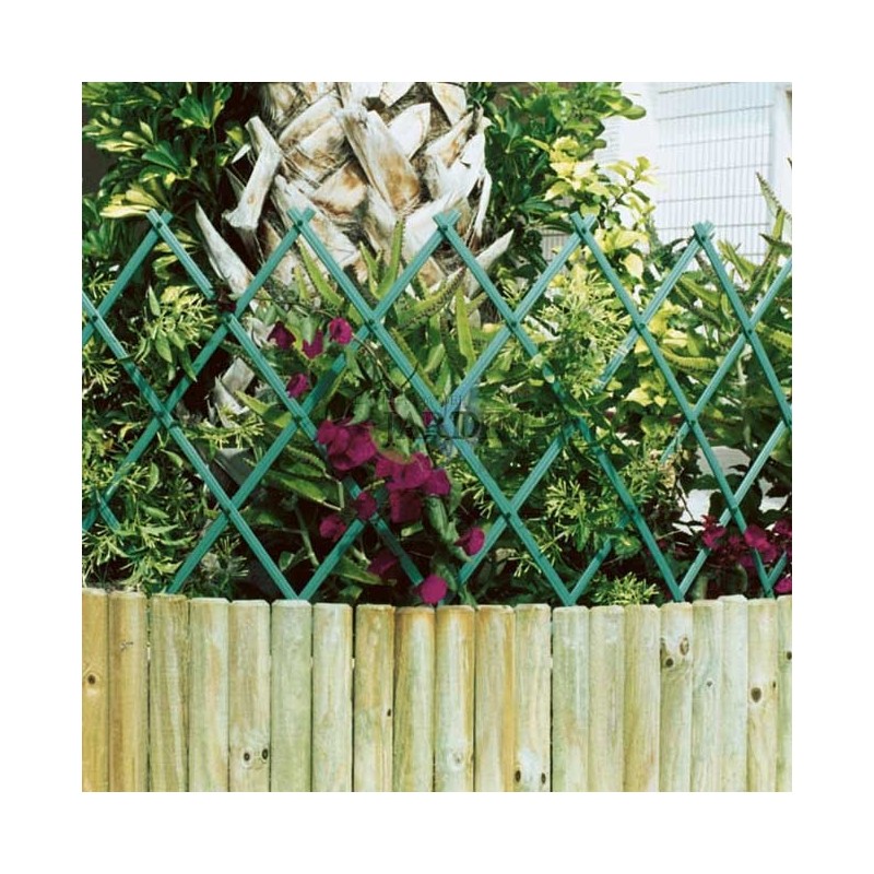 Clôture en Treillis PVC vert 50 x 150 cm pour jardin. Haie artificielle extensible pour jardins, clôtures, décoration