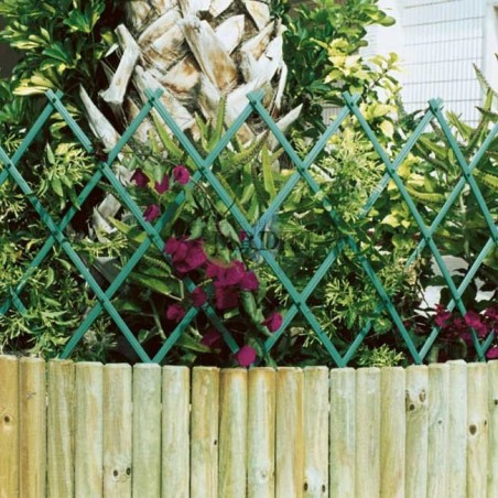 Treliça de PVC verde 50 x 150 cm para jardim