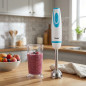 Thulos 2-speed hand blender with stainless steel rod and blades [Color Azul] .