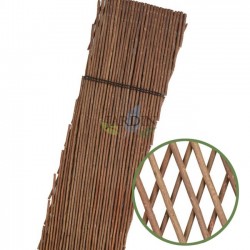 Recinzione in Grigliato di Vimini 50 x 150 cm per giardino. Siepe Artificiale Estensibile per giardini, recinzioni, decorazioni