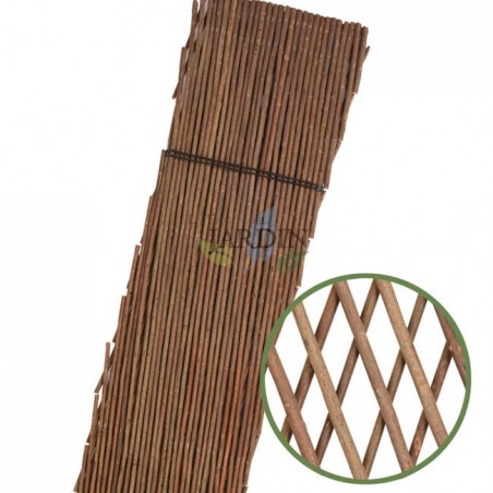 Weiden-Gitterzaun 50 x 150 cm für den Garten. Ausziehbare künstliche Hecke für Gärten, Zäune und Dekoration