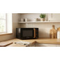 Micro-ondes design Orbegozo 20 L 700 W avec grill | Micro-ondes de comptoir noir | 5 niveaux de puissance