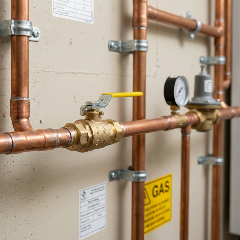 Brass gas stopcock 3/4'' - 25mm. Ball valve approved for piped GAS. PN5 ...