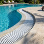 Módulo de 45 Rejillas para Curvas en Piscina | 1 Metro, Alto 22 mm, Ancho 245 mm | Rejilla Piscinas Desbordantes