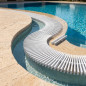 Module of 45 Grates for Curved Pools | 1 Meter, Height 22 mm, Width 195 mm | Grate for Overflow Pools