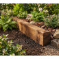 Treated Wooden Sleeper 20x10x250cm | Garden Edging for Demarcation and Exterior Decoration in Gardens