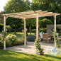 Pergola en bois pour jardin et véranda 240x240x250 cm | Structure décorative extérieure pour l'ombre et la détente Pergola en bois pour jardin et véranda 240x240x250 cm | Structure décorative extérieure pour l'ombre et la détente