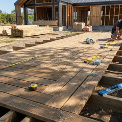 Decking in legno trattato 4,5x9x300 cm | Pavimenti e rivestimenti per edilizia ed esterni