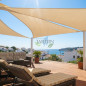 Tenda da sole impermeabile beige | Vela ombreggiante triangolare 3,6 x 3,6 x 3,6 m | Tende da sole per esterni, patio e giardino Tenda da sole impermeabile beige | Vela ombreggiante triangolare 3,6 x 3,6 x 3,6 m | Tende da sole per esterni, patio e giardino