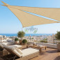 Toldo Impermeable Exterior Beige | Toldo Vela de Sombra Triangular 3,6 x 3,6 x 3,6 m | Toldos para Patio Exterior Jardin UV