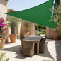 Wasserdichte grüne Außenmarkise | Dreieckiges Sonnensegel 5x5x5 m | Markisen für Terrasse und Garten, UV-Schutz 150 g/2 m²