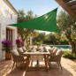 Waterproof Green Outdoor Awning | Triangular Shade Sail 3.6 x 3.6 x 3.6 m | UV Protection Outdoor Patio and Garden Awnings