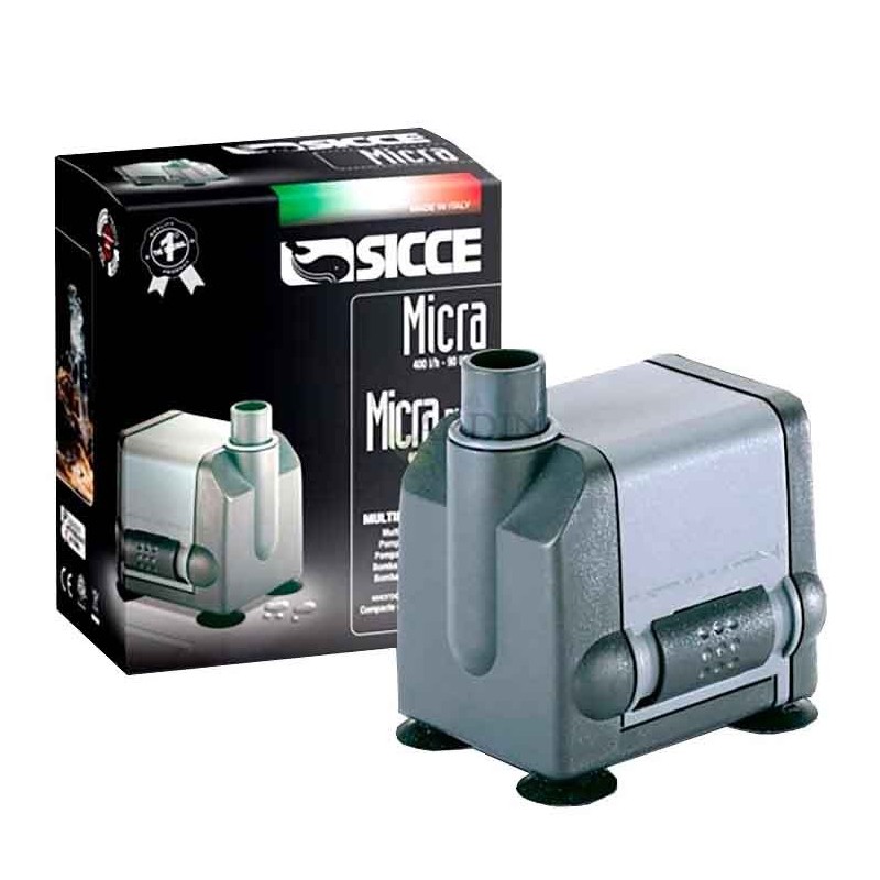 Pompe Eau Submersible Micra 0,6 m - 400 l/h Mini Pompe Aquarium, Ajustable Pompe Fontaine pour Étang Fontaine 