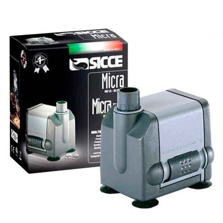 Tauchpumpe Micra 0,6 m - 400 l/h, Mini-Aquarium-Pumpe, verstellbare Fontänenpumpe für Teiche