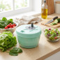 Rotierende Salatschleuder 19 x 15 cm | Gemüseabtropfgestell | Professionelles Küchengerät