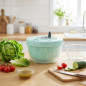 Rotierende Salatschleuder 19 x 15 cm | Gemüseabtropfgestell | Professionelles Küchengerät