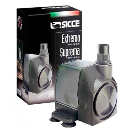 Tauchpumpe Extrema 2,5 m - 2500 l/h, Mini-Aquarium-Pumpe, verstellbare Fontänenpumpe für Teiche