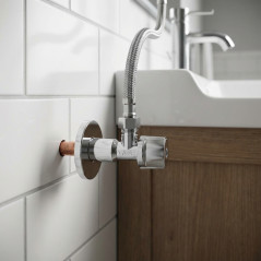 Robinet d'arrêt coudé professionnel Arco 1/2" x 3/8" | Robinet pour éviers, lavabos et réservoirs de chasse d'eau | Robinet WC c